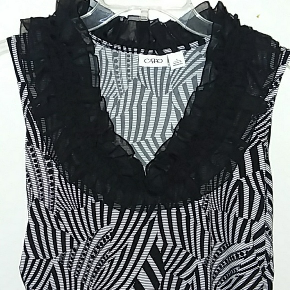 black and white dressy top